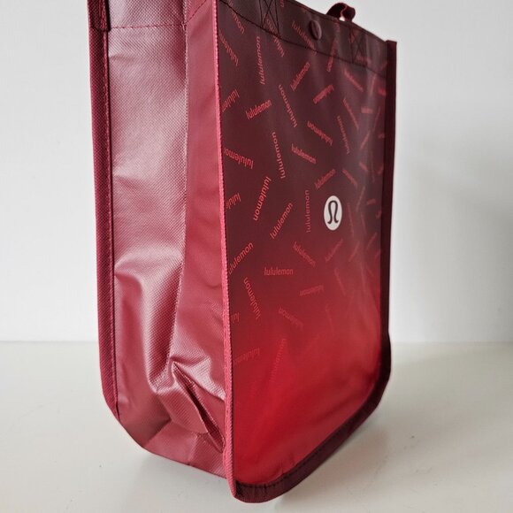 6 x New LULULEMON Multicolour GRAPHIC LOGO Reusable Shopping Bags Small - Picture 3 of 13